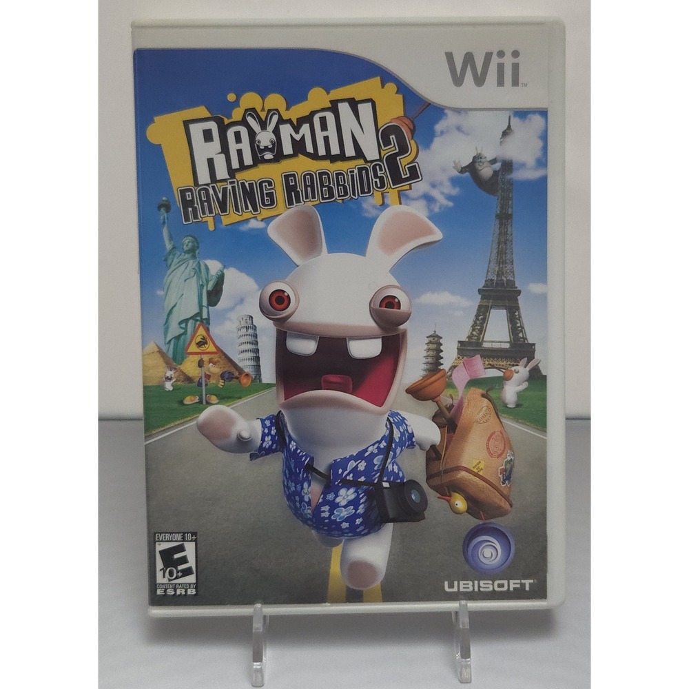 Rayman Raving Rabbids 2 - Nintendo Wii - Complete in Box (CIB) W/ Manual- Tested - Picture 2 of 11